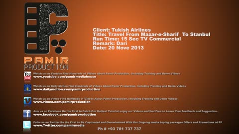 Turkish Airlines 15 Sec TV Commercial Remark Dari 20 Nove 2013