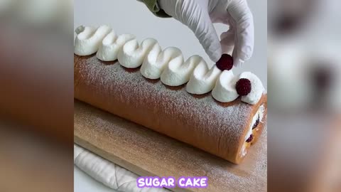 Raspberry Roll Cake | Swiss Roll Recipe |