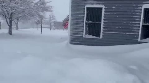 Apocalypse in USA! ⚠️ Cars and houses disappear! A terrible snowstorm hits New York