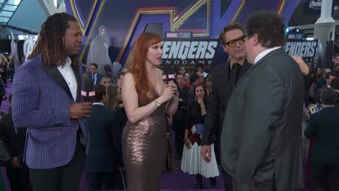 Robert Downey Jr & Jon Favreau talk 10 years of Iron Man at the Avengers Endgame Premiere