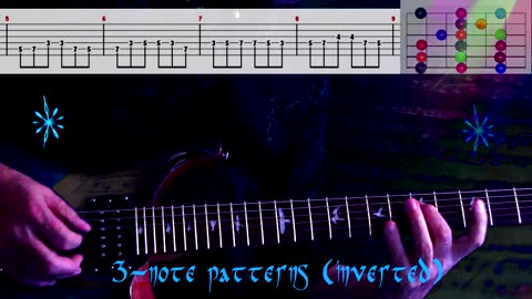 Mixolydian Mode (3-note patters inverted)