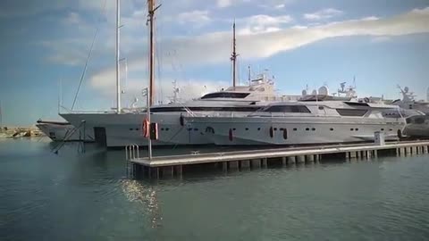 The most beautiful yachts. royalty free footage