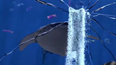 Shark Breaks Glass!!!