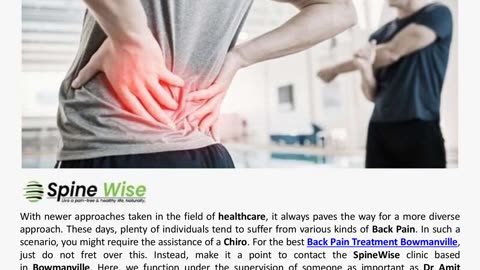 Where To Avail The Best Back Pain Treatment In Bowmanville?