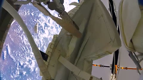 Astronauts accidentally lose a shield in space [GoPro 8K)