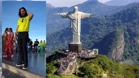 Jonathan Roumie and Paras Patel visits Jesus the Reedeemer the symbol of Brazil