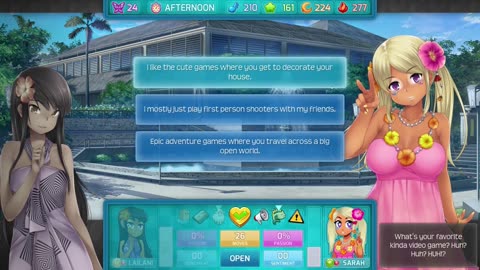 sarah all dialogue events pairs Huniepop 2 Double date