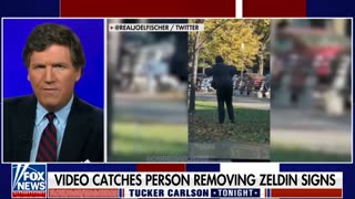 Tucker Carlson: Did Kathy Hochul Order New York Police To Take Lee Zeldin's Signs Down - 10/28/22