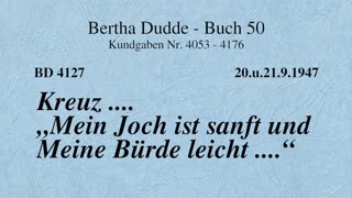 BD 4127 - KREUZ .... "MEIN JOCH IST SANFT UND MEINE BÜRDE LEICHT ...."