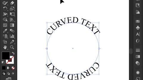 Curved text on illuatrator