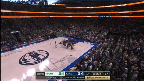 NBA Finals Game 4 June 14 - 1st quarter Part 4 Mavericks vs Celtics