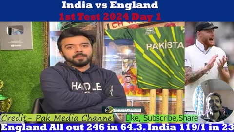 India vs Eng Test 1 Day 2023 Pak Media Reactions