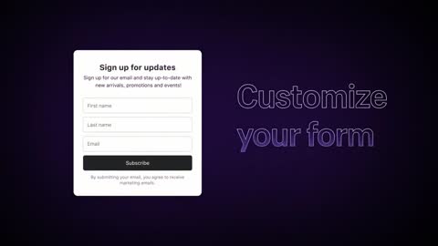 Grow your marketing list with Shopify Forms