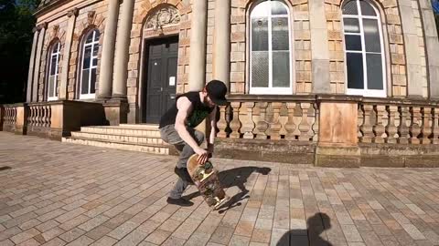 Skateboarding Line Using Unusual Skating Tricks