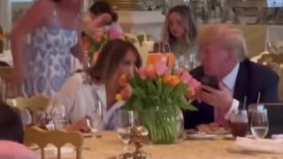 Easter brunch at Mar-a-Lago with Melania Trump and Donald J Trump