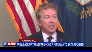 Sen. Paul: Lack of transparency is a nice way to say Fauci lied