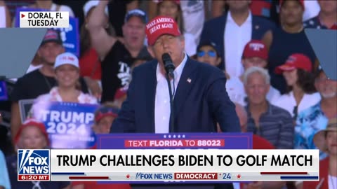 Trump challenges Biden to $1M golf match