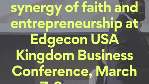 Experience the synergy of faith and entrepreneurship ✨