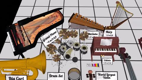 Musical Instruments Size Comparison