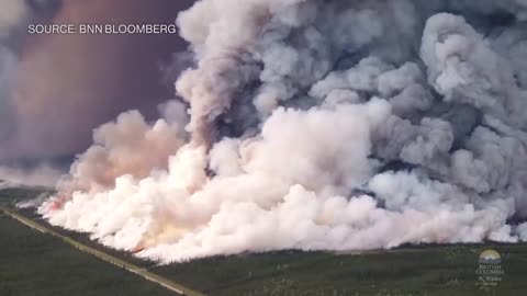 Raging Wildfires Burn Across Canada Sending Smoke Down to the US
