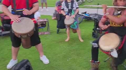 Dancing with the drum circle @ South Pointe Park, Oct 15, 2023 | part 2 #drumcircle #dancing