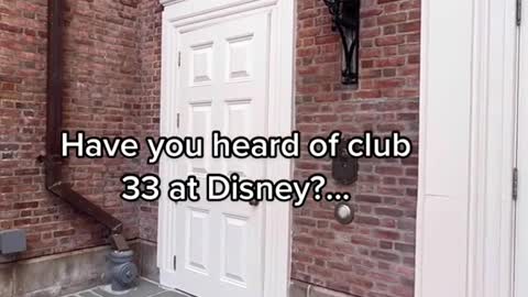 Have you heard of club 33 at Disney?..