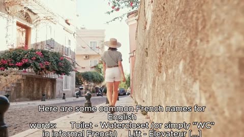 FRENCH NAMES FOR ENGLISH WORDS