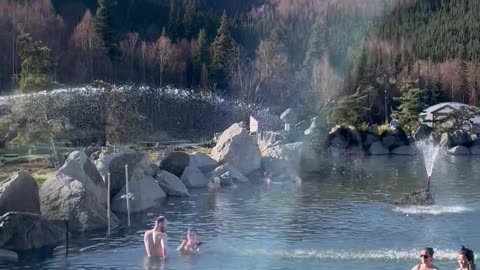 Chena Hot Springs from Fairbanks, Alaska in October 2023