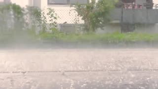 A massive hailstorm surprised people in Bavaria