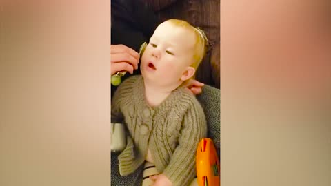 Funny Video #003 OMG! Baby's Reaction to Surprise Massage So Cute 🔥🧡