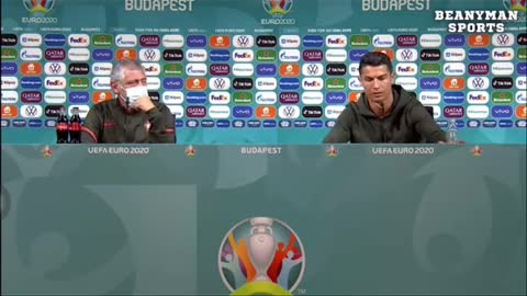 Cristiano Ronaldo Throws Two Coke Bottle Away