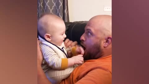 Like Father Like Son | Cute Babies Trying To Copy Daddy