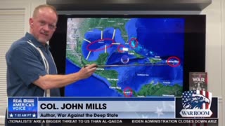 Col John Mills shows on the map basically China running South America