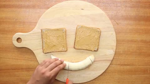 Peanut Butter Banana Raspberry Sandwich