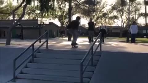 This Poor Guy Landed In A Split After Failing A 50-50 Grind