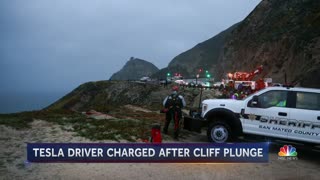 Man who drove Tesla off cliff with family inside charged with attempted murder