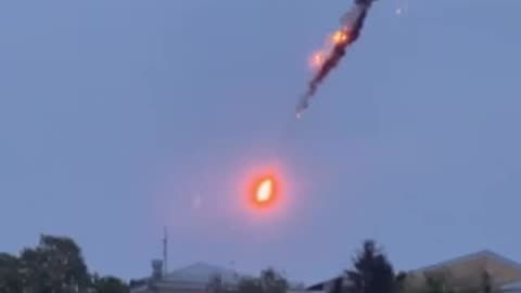 Ukrainian air defence wastes all their ammunition and sets their own train station on fire