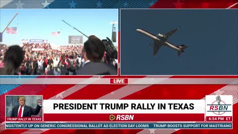 Donald Trump's Trump Force One Makes Inaugural Debut At His Save America Rally In Robstown, Texas