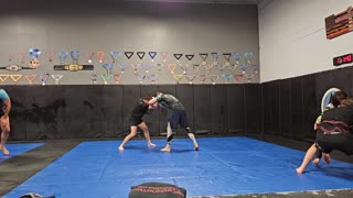 Nick Working Wrestling With Billy Q