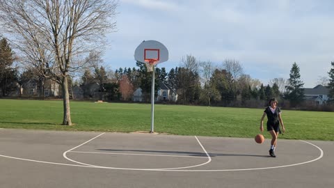 My Beautiful Daughter Shooting Some Hoops at the Plank South School Park in Penfield, NY