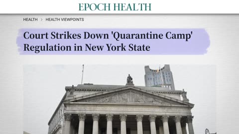 Judge Allows for Indefinite Detention of Unvaccinated at Governor’s Whim - Flee New York Now!!!