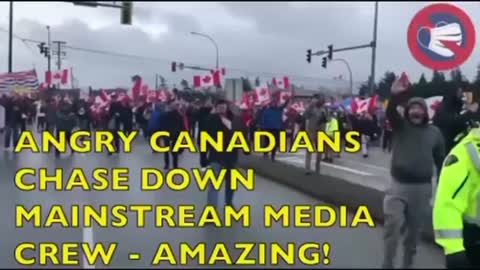 ANGRY CANADIANS CHASE DOWN MAINSTREAM NEWS CREW ...TEMPERATURES RISING