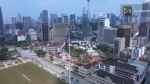 Merdeka Square and Petronas Twin Towers 4K view I Malaysia I Kuala Lumpur I