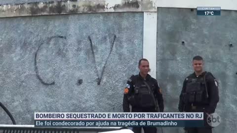 Bombeiro é sequestrado e morto por traficantes no RJ | SBT Brasil (17/11/22)