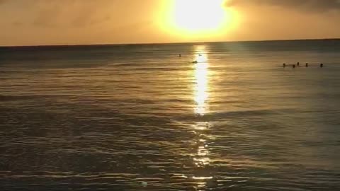 Beautiful sunset on the island