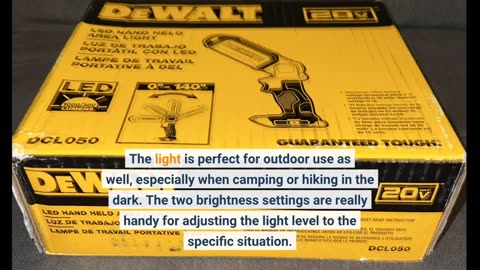 DeWalt 18V Akku LED-Leuchte (mit zwei einstellbaren Leuchtstufen, extrem stark bis zu 500 Lumen