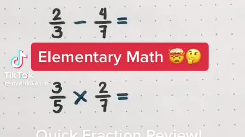 Elementary math for you to study