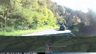 Erfenstein Castle Drive | Garmin DriveAssist 50 Dashcam Video with Google Earth Fly Along