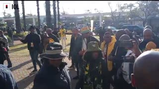 President Cyril Ramaphosa arrives at ANCYL conference in Nasrec