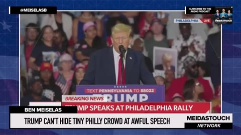 Philly Crowd at AWFUL SPEECH Trump CAN’T HIDE Tiny